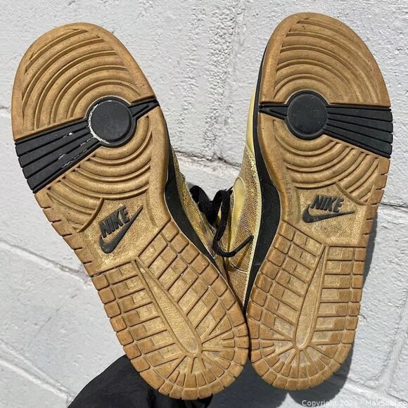 Vintage 2009 Nike SB Womens Dunk High Skinny 'Metallic Gold’ Great Condition - Picture 11 of 11